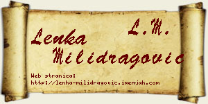 Lenka Milidragović vizit kartica